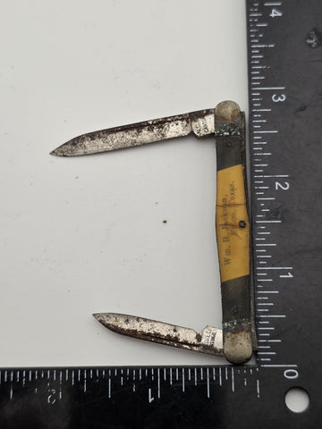 Rare Antique WW1 N.C. Co Canton Ohio Pocket Knife Used By Wm R Jackson, Texas