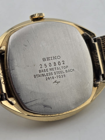 Rare Vintage 1980's Seiko 23j  Hi-Beat 2418-7039 Automatic Unisex Watch. Works.