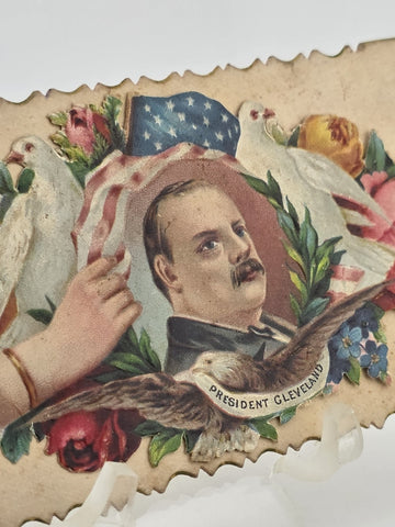 1880s-1890s Grover Cleveland 22nd & 24th U.S. President Decorative Calling Card