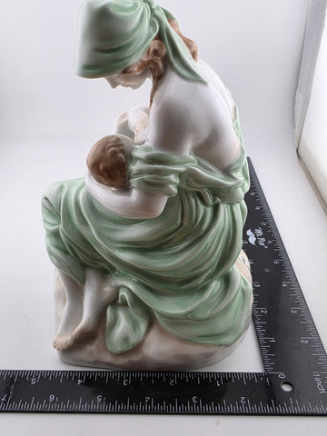 Antique Herend Porcelain Figurine Motherhood Mother & Child Breastfeeding. VG.
