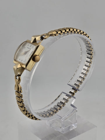 Vintage Hamilton 14K Solid Gold Ladies Watch 1971 Engraved Service Award. Read.