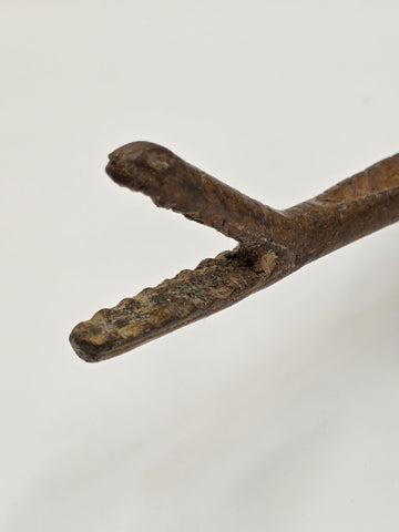 Rare African Senufo Bronze Crocodile with Rider Ritual Oracle Figure Lost Wax