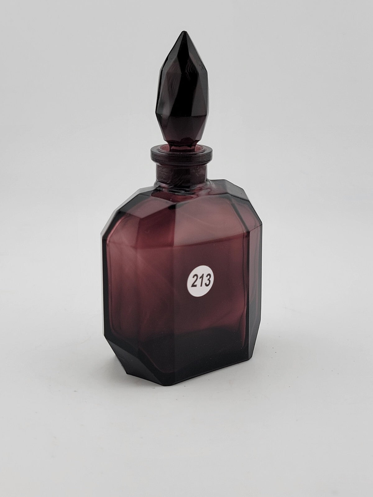 Rare Vintage Desna dark violet Diamond Cut perfume Collectibe bottle. Unmarked.