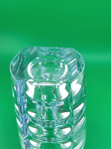 ORREFORS 1930s Edvin Ohrstrom Öhrström RARE Ribbed Optic Glass  Vase, Sweden
