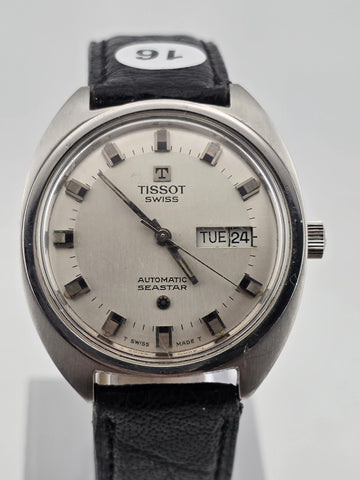 Vintage 1972 TISSOT Seastar Men's Automatic Swiss Watch Day Date. Working Cond.