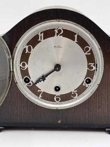 Antique British Bentima Westminster Clock, Art Deco. Working. Read.