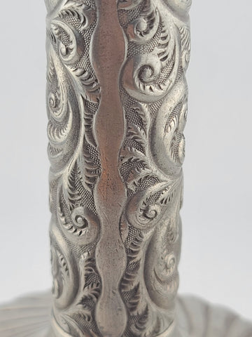 Antique Victorian Derby Silver Co Silverplate Decanter C1900 Chained Stopper