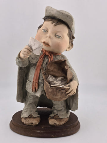 Lot Of 4 Giuseppe Armani Capodimonte Porcelain Medium Size Boy Figurines, Italy.