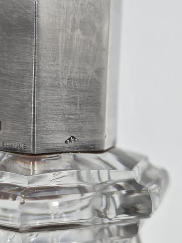 Rare Antique French Baccarat Crystal & Sterling Silver HARCOURT Whiskey Decanter