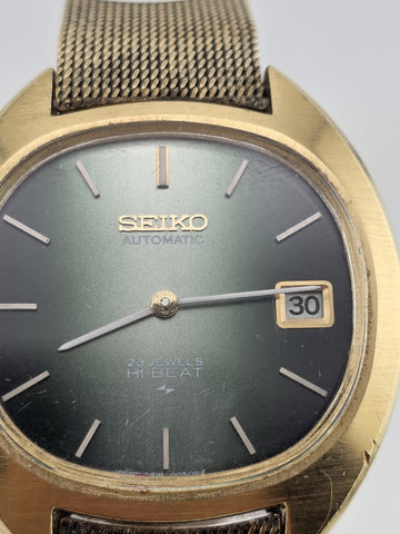Rare Vintage 1980's Seiko 23j  Hi-Beat 2418-7039 Automatic Unisex Watch. Works.