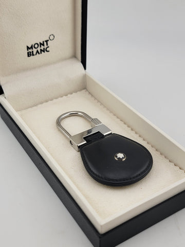 MONTBLANC Meisterstuck Navy Leather Key Fob Model MB114560 W Large Montblanc Box