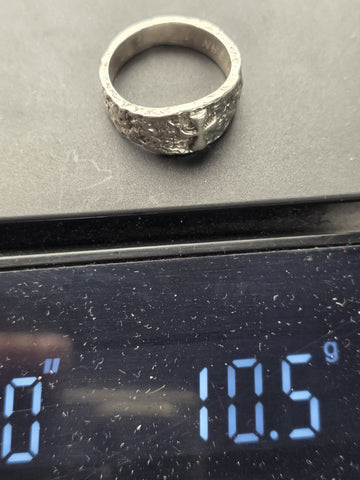 RETIRED RARE MENS James Avery “Mark Of The Cross” Sterling Silver Ring Size 11