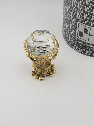 Vtg Swarovski trimlite Hot Air Balloon Vitrail Medium Coating (Gold) 72404 W Box