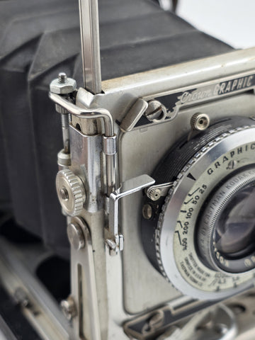 Graflex Crown Graphic 4x5 Camera Kodak Ektar 101mm f4.5 Flash Supermatic. Read.