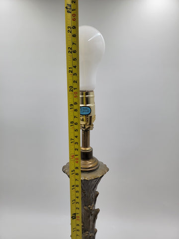 Vintage Table Lamp Base Metal Cherubs Victorian Art Nouveau Shabby Chic. Works.