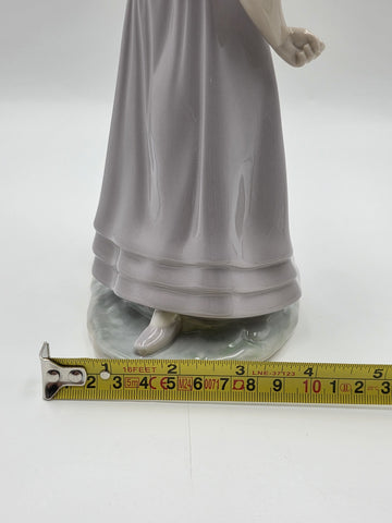 lladro Girl Pulling Wagon No. 5044 Collectible Figurine w/ Original Box 11" 1978