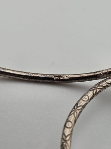 Vintage Sterling Silver Ram Head Cuff Bracelet Pair Greek Roman Revival 38.4g