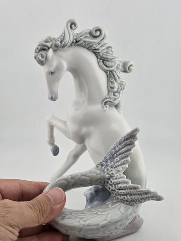 Ultra Rare Lladro Spain Retired 01008063 TRITON I -Glazed Finish Ltd. Ed. Mint.