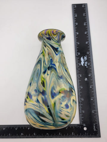 Rare One Of A Kind Collectible Scott Meyer 2009 Signed Fused Glass Vase.