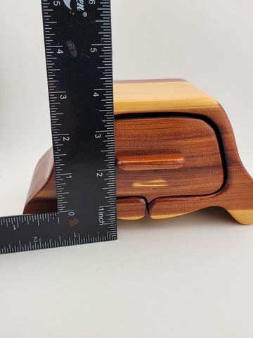 Rare One Of A Kind Vintage Walnut and Baltic Birch Single Drawer Bandsaw Box