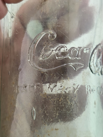 Rare Antique C1907 Straight Side Coca-Cola Bottle Greensboro NC Aqua Glass