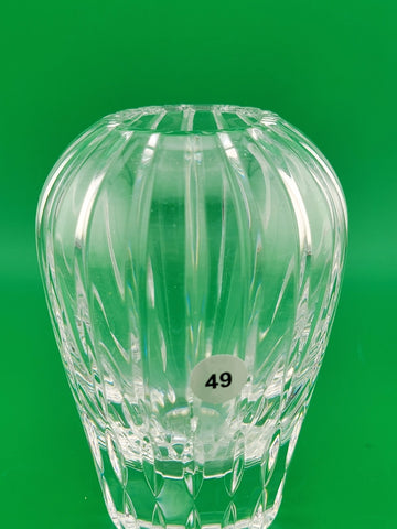 Vintage Atlantis TRIO Lead Crystal Bud Vase Hand Blown Vertical Cuts 4.5"