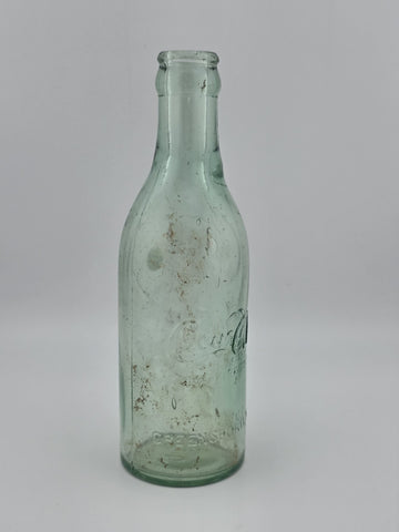 Rare Antique C1907 Straight Side Coca-Cola Bottle Greensboro NC Aqua Glass