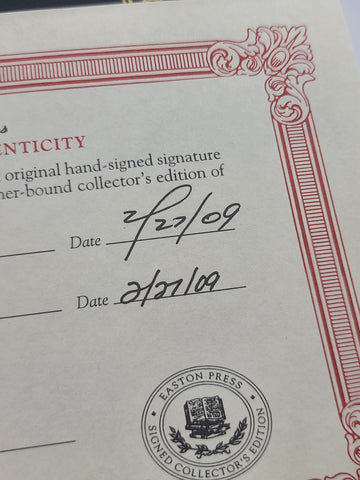 New Easton Press Jimmy Carter:  We Can Have Peace In The Holy Land SIGNED W COA.