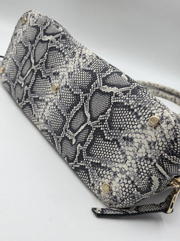 Vtg Escada Genuine Python Skin Leather Satchel Bag Italy Gold Hardware EE Logo