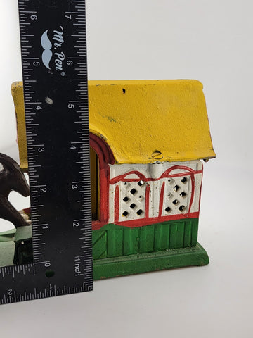 Vintage Collectible Money Coin Savings Bank Box, Horse Kicking in Coin with Tail