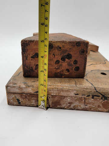 Antique 19th C One Of A Kind English & Continental Wooden Cheese Display Board.
