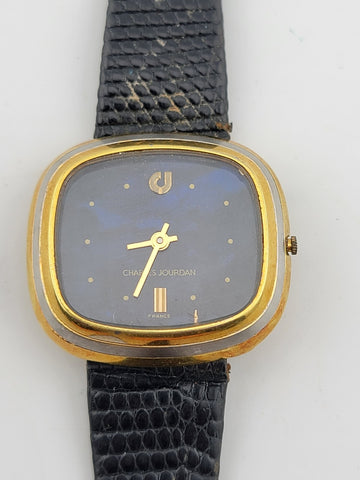 Rare 1970's Vintage French Charles Jourdan 21-jewel Gold Filled watch. Working