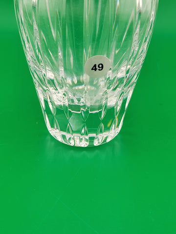 Vintage Atlantis TRIO Lead Crystal Bud Vase Hand Blown Vertical Cuts 4.5"