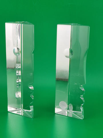 Pair Of Baccarat Crystal "Encounter" Sculpture. Robert Rigot France. VG Cond.