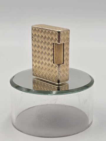 Ultra Rare Vtg S.T. Dupont Hermes Paris 20 Micron Gold Plated Lighter Guilloche