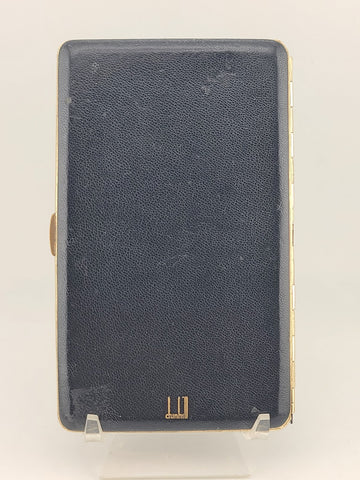 Vintage Large Alfred Dunhill London Leather Cigarette Case Gold Tone Interior.