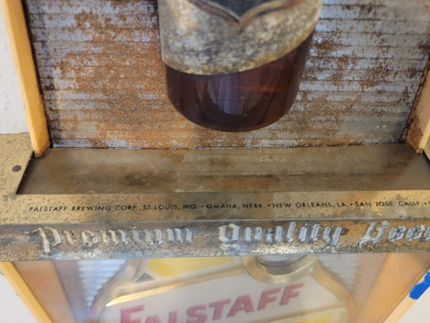 Rare Vintage Collectible Falstaff Beer Sign 1960's For Bar / Mancave. Untested.