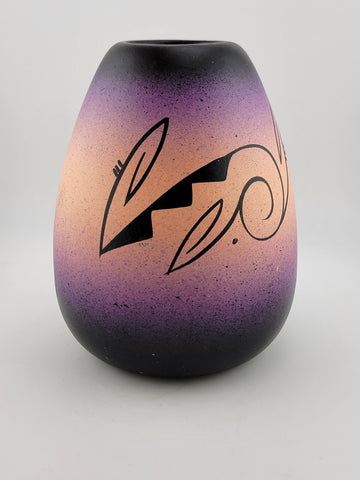 Signed E. Johnson Navajo Beautiful Handmade Pottery Mystique Maiden Vase