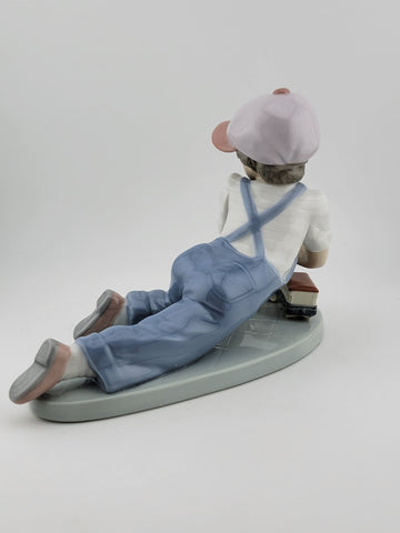 Rare Vintage Lladro #7619 All Aboard Porcelain Figurine 1992 Collectors Society.