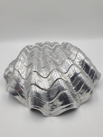 Rare Vintage Arthur Court 1988 Oversized ClamShell Centerpiece Bowl. 18 Inch.