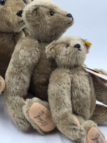 Rare Set Of 3 1982 Steiff Museum Teddy Bear Hand Signed Mohair Giengen Brenz