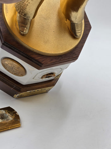 RARE EMPTY NEWM CCORMICK ELVIS PRESLEY 50TH BIRTHDAY XL 18" DECANTER MUSIC BOX