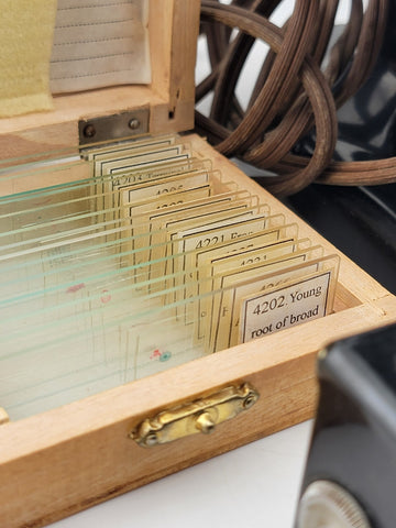 Large Vintage/Antique Spencer Buffalo USA Microscope W/Case & Multiple Parts