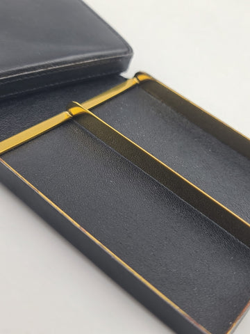 Vintage Authentic Collectible Alfred Dunhill Leather Cigarette Case W Gold Trim