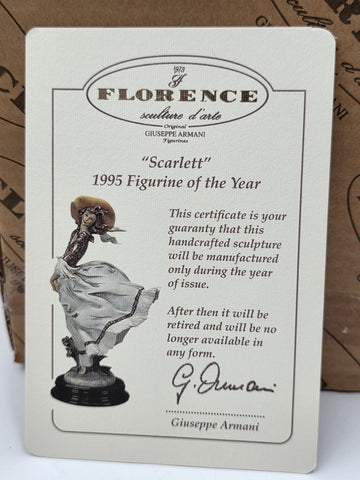 Giuseppe Armani Florence Scarlett 1995 Figurine of the Year 0698-C Box & COA