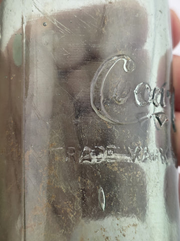 Rare Antique C1907 Straight Side Coca-Cola Bottle Greensboro NC Aqua Glass
