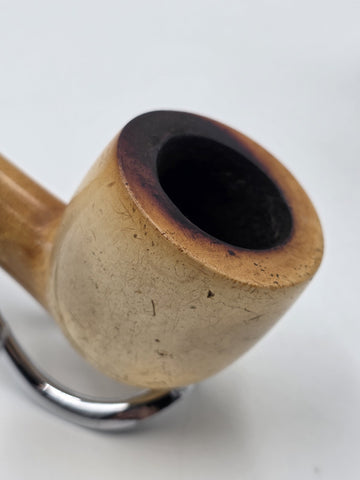 Antique D.P. Ehrlich Boston Large Meerschaum Tobacco Pipe Genuine Amber Stem