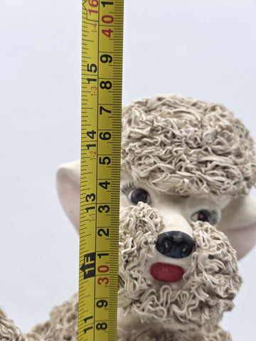 Rare Vintage Mid Century Italian Spaghetti Poodle Ceramic Sculpture 16" Large