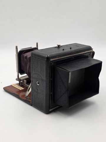 Antique c1910 Quarter Plate Folding Camera Aldis Anastigmat No 6 Minimum Cameo