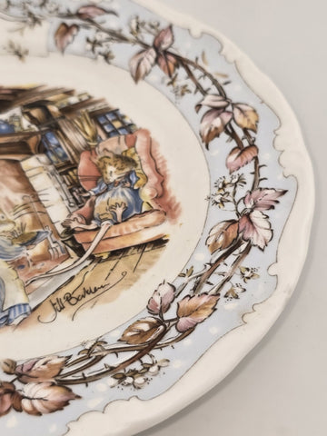 Brambly Hedge Winter Beaker Royal Doulton Tea Cup & 2 Plates 1983  Jill Barklem